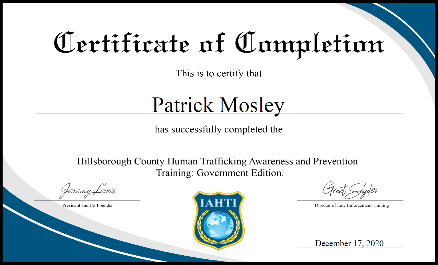Human Trafficking
